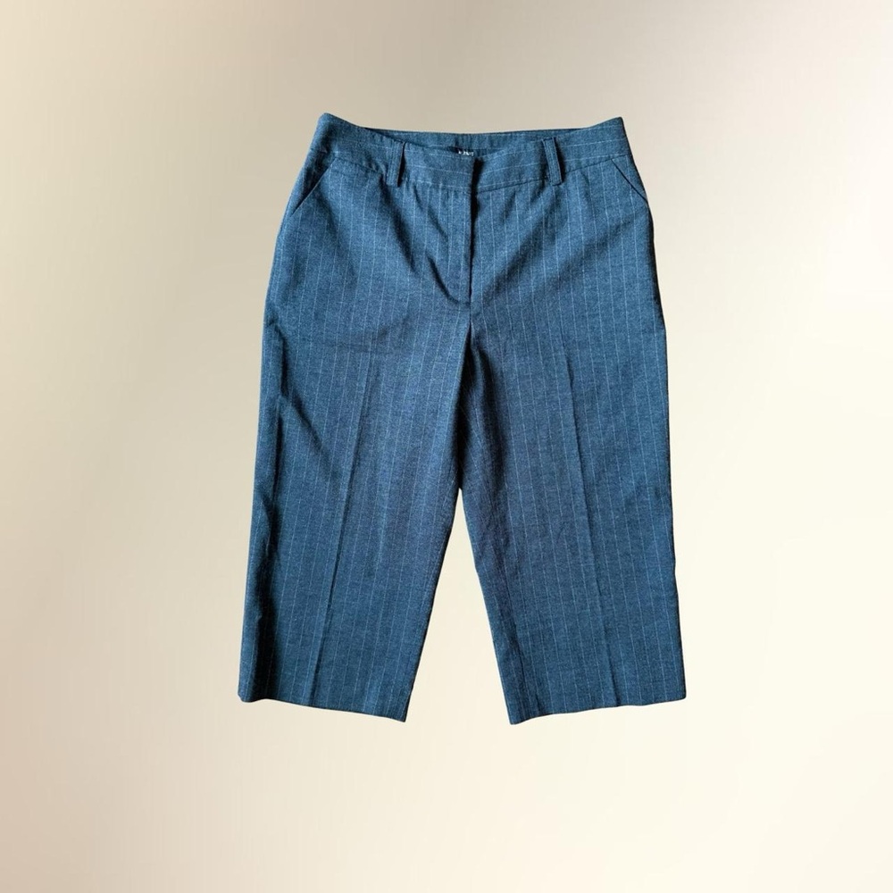 Alfani Gray Pinstripe Slack Capris